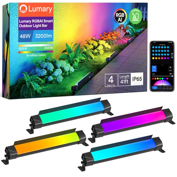 Lumary RGBAI Smart Outdoor Lights Bar (4Pack)