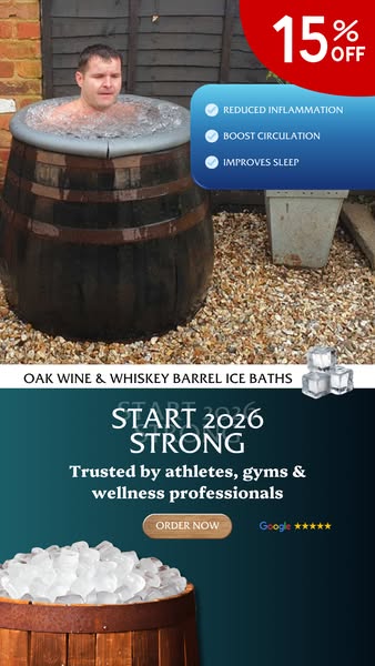 Premium Oak Ice Baths Now 15% Off - Use Code: ICEBARREL15