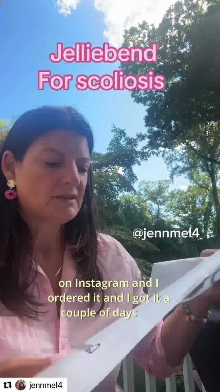 “I have spondylolisthesis, spondylolysis (a bilateral fracture at L5), sacroiliac disorder, lumbar scoliosis, a C5-C6 fusion, degenerative disc disease throughout my spine, bilateral hip osteoarthritis, a fractured sacrum, and a history of multiple tailbone fractures. I also have a blown disc—among other issues.

When I first put on the Jelliebend, it felt like I was being held together. I could wash more than one dish at a time—which was huge, considering I’ve been nearly bedridden for the past year. I thought, “Oh, this is GOOOOOD!”

I loved it so much I immediately ordered a size small for extra compression, especially for car rides, which are extremely painful. I also layer it with a low back brace when driving for added stability.I'm so glad I saw a reel on Facebook and decided to give it a try. Thank you for doing what you do.”Jamie ⭐️⭐️⭐️⭐️⭐️