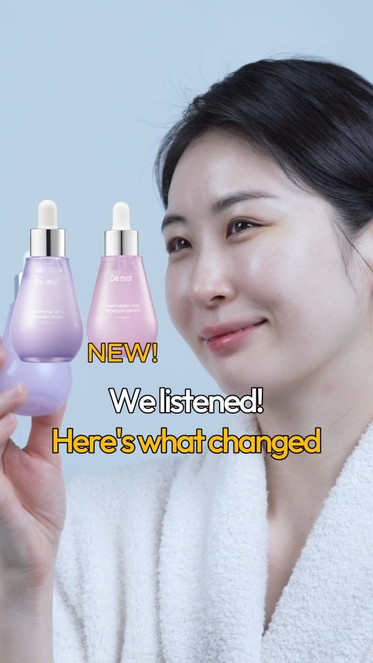 ✨ Non-sticky, lightweight Panthenol 10% Ampoule!

Hello, Dearies ❤️
We’re excited to share news about our upcoming new launch.

Our Panthenol 10% Ampoule will be arriving soon, launching on the 9th.

Our Panthenol Ampoule has been one of De:maf’s best-sellers alongside our Ultimate All-in-One Moisture Booster and Milk Cleanser. And now, our Panthenol lineup is expanding.
In addition to our Panthenol 30% Ampoule, we’re introducing the new Panthenol 10% Ampoule.

Many of you loved our Panthenol Ampoule for its fast soothing effect, dewy glow, and makeup-prep hydration.
But we also received honest feedback: some of you felt the texture was too thick or slightly sticky.
So we listened!

Through research and testing, we found that oily skin types often preferred a lighter finish, even though they still wanted the same calming and barrier-strengthening benefits of Panthenol.

After testing multiple concentrations from 8% to 20%, we discovered the perfect balance:
10% Panthenol, delivering hydration and soothing care with a refreshing, non-sticky finish.

The new Panthenol 10% Ampoule is ideal for oily or sensitive skin, especially for morning skincare. It leaves skin hydrated, smooth, and makeup-ready without feeling heavy.

Dry and combination skin types can also enjoy it as a morning ampoule, though during colder seasons you may prefer the deeper moisture of our Panthenol 30% version.

Which Panthenol Ampoule is right for you?

Panthenol 10% Ampoule
Lightweight hydration and fast soothing care
Best for oily skin (all year) and morning routines

Panthenol 30% Ampoule
Deep hydration and barrier repair
Best for dry and combination skin, especially in colder seasons
.
.

#PanthenolAmpoule #GlowingSkin #SkinBarrier