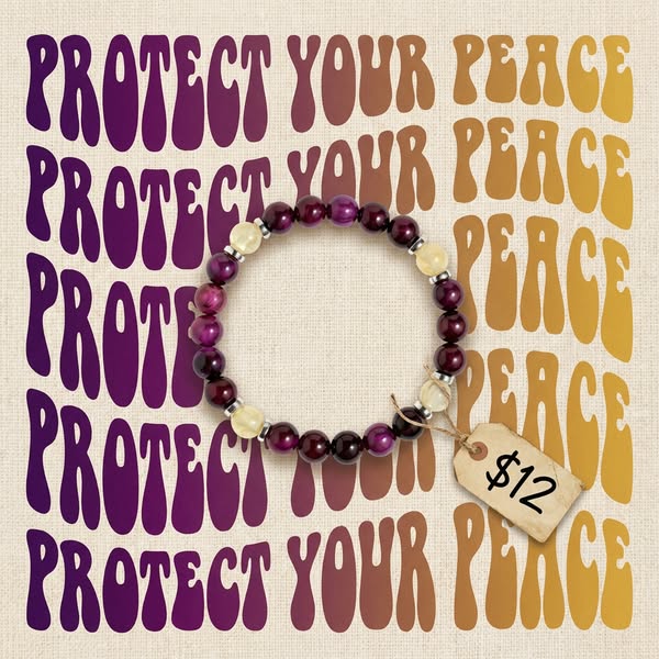 Sale: Purple Tiger's Eye & Citrine 'Focused Power' Bracelet