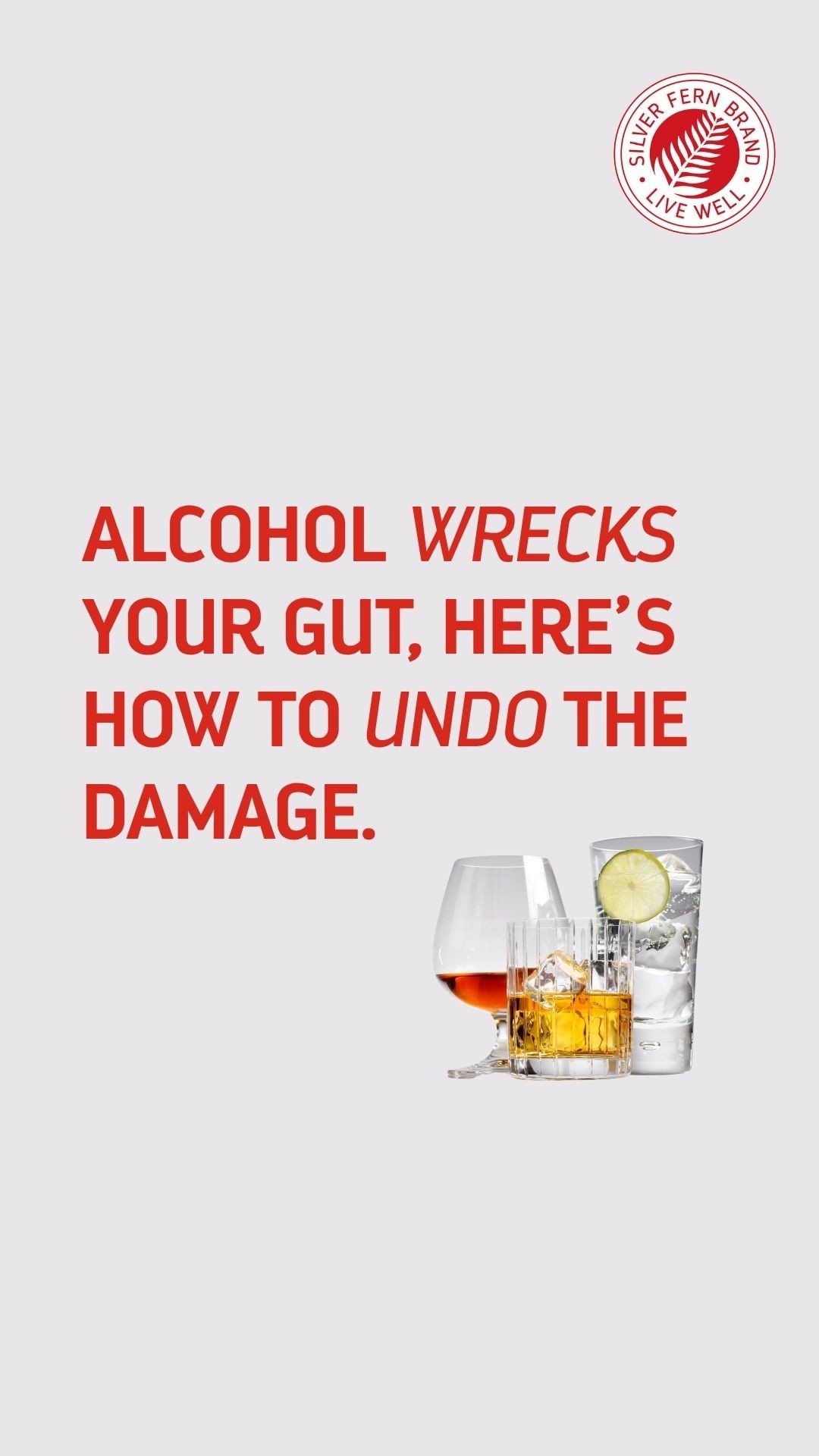 It's no surprise that alcohol wrecks your gut. ⁠
⁠
Alcohol inflames your gut lining, messes with your microbiome, and can trigger reflux, bloating, and that awful next-day stomach discomfort.⁠
⁠
Your gut lining isn’t just irritated, it’s raw. You need something that soothes, coats, and restores. ⁠
⁠
That’s where Reflux comes in.⁠
✨ Powered by Mucosave™ FG (prickly pear + olive leaf)⁠
✨ Slippery elm to coat the gut lining⁠
✨ Acts like a salve for your upper GI tract⁠
✨ Helps calm irritation + support mucosal repair*⁠
⁠
#RefluxRelief #GutRepair #AlcoholAndGutHealth #MucosalSupport #Mucosave #UpperGIHealth #BloatingRelief #NaturalSupport #SilverFernBrand #FunctionalWellness