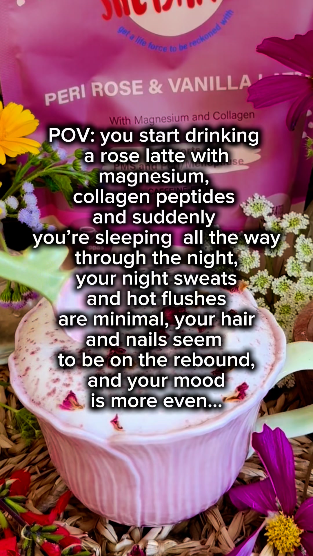 🌹Rose latte w/magnesium, collagen