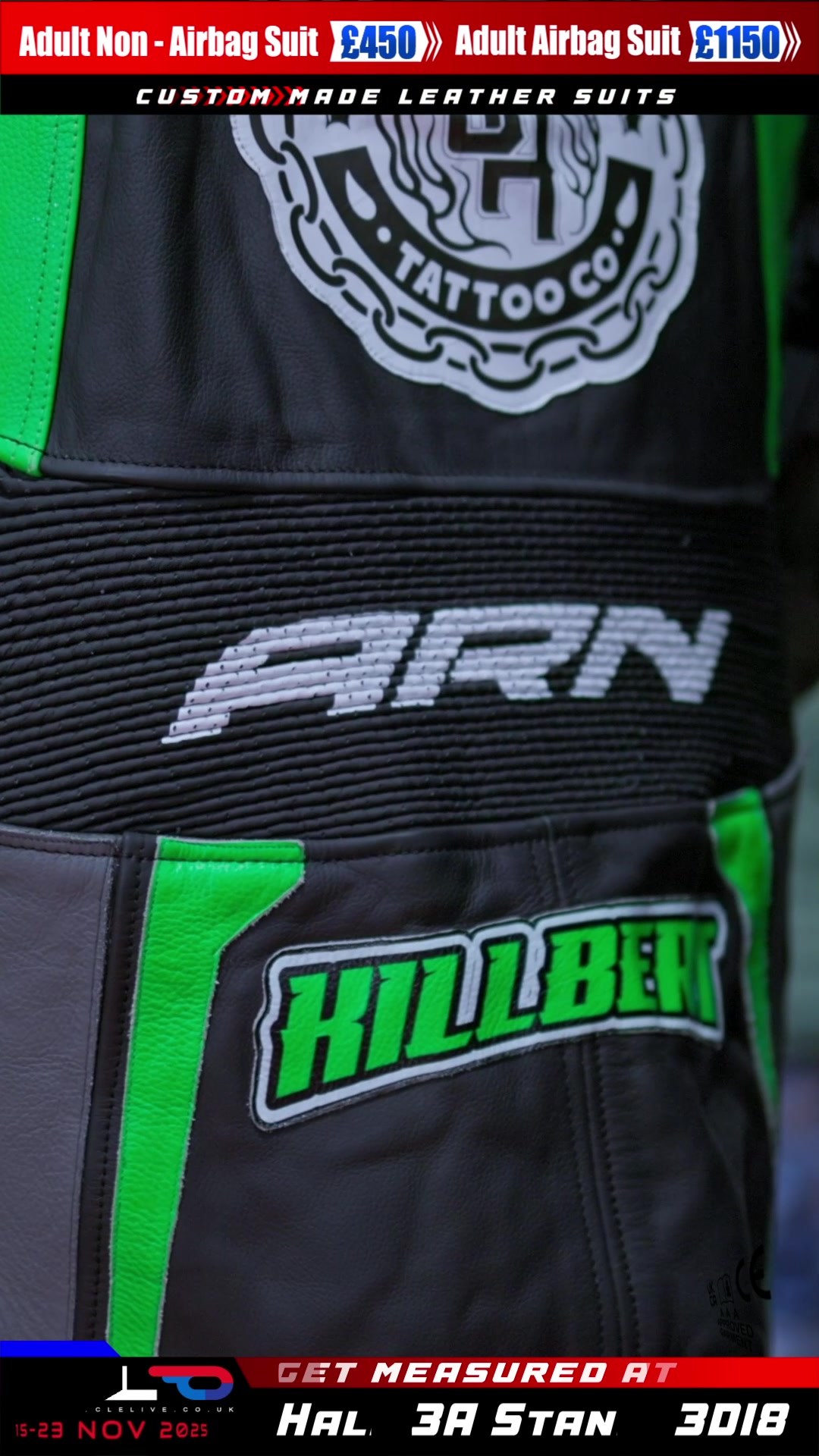 £450 Made to Measure Leather