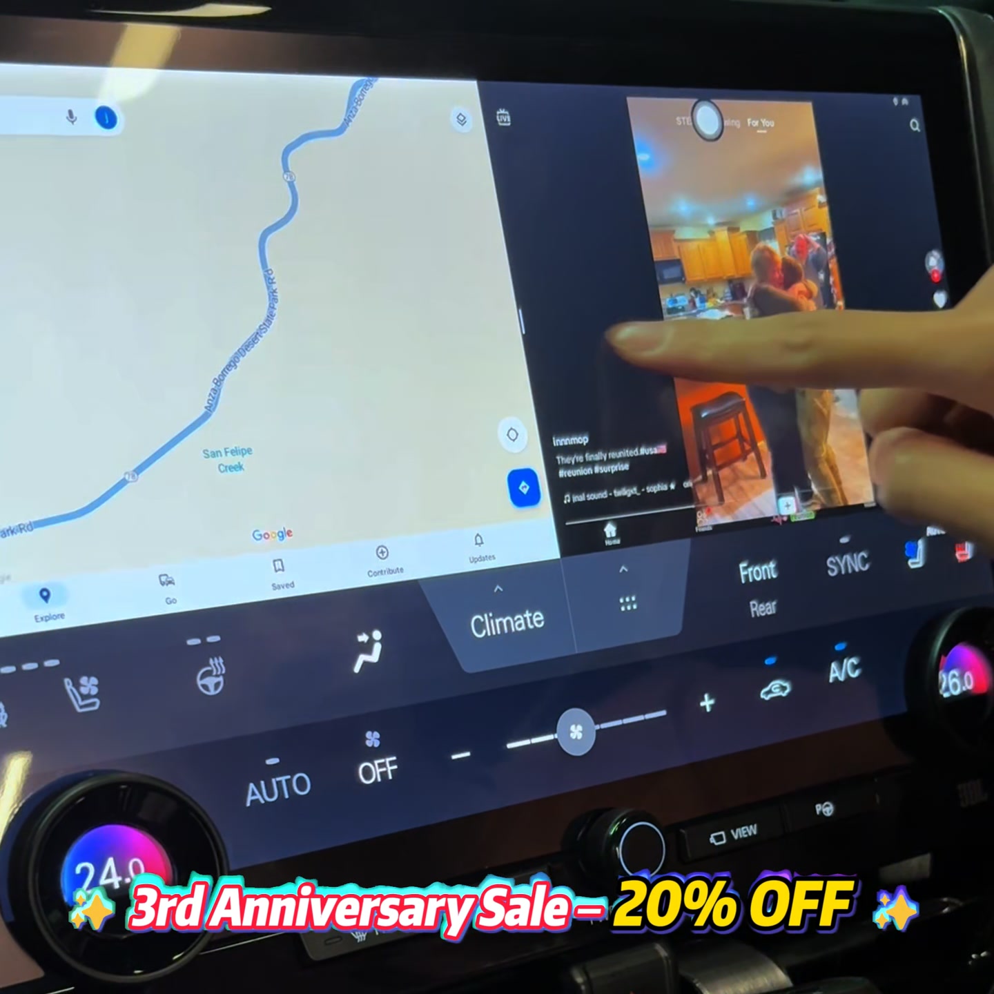Celebrate our 3rd anniversary! 🎉 Get 20% off on the CARLUEX AIR Wireless CarPlay/Android Auto Adapter – upgrade your drive today! 🚗💨
