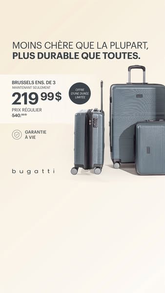 Améliorez vos bagages, pas votre budget