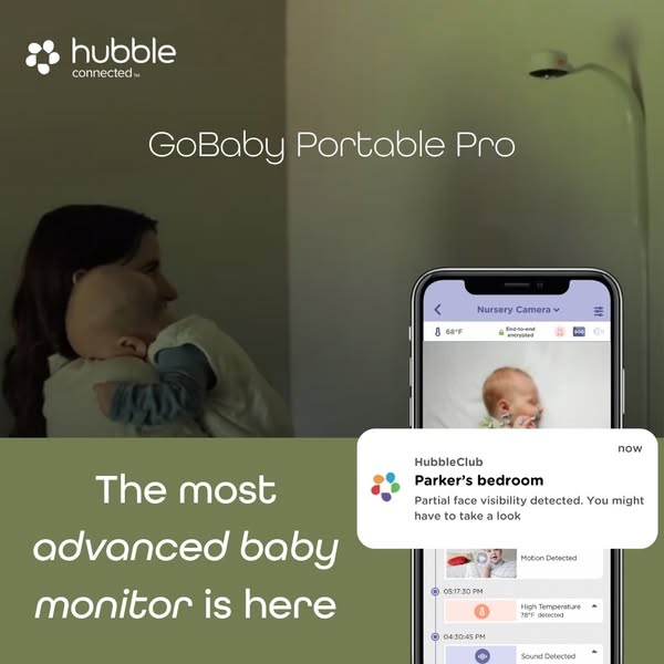 Becoming a parent changes everything — especially sleep.

Hubble baby monitors help you stay connected, day and night, with crystal-clear video, smart alerts, and an app parents actually trust.

Peace of mind shouldn’t be complicated.