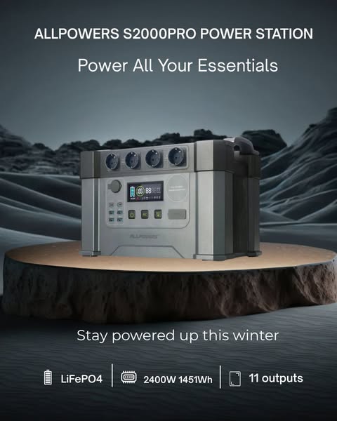 4000W Surge + 1451Wh: ALLPOWERS S2000 Pro, Ultimate Backup