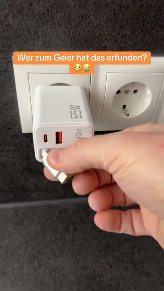 Saker® 65 W GaN 3-in-1 einziehbares Schnellladegerät