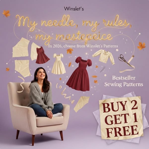 Buy 2 Get 1 FREE on all Sewing Patterns