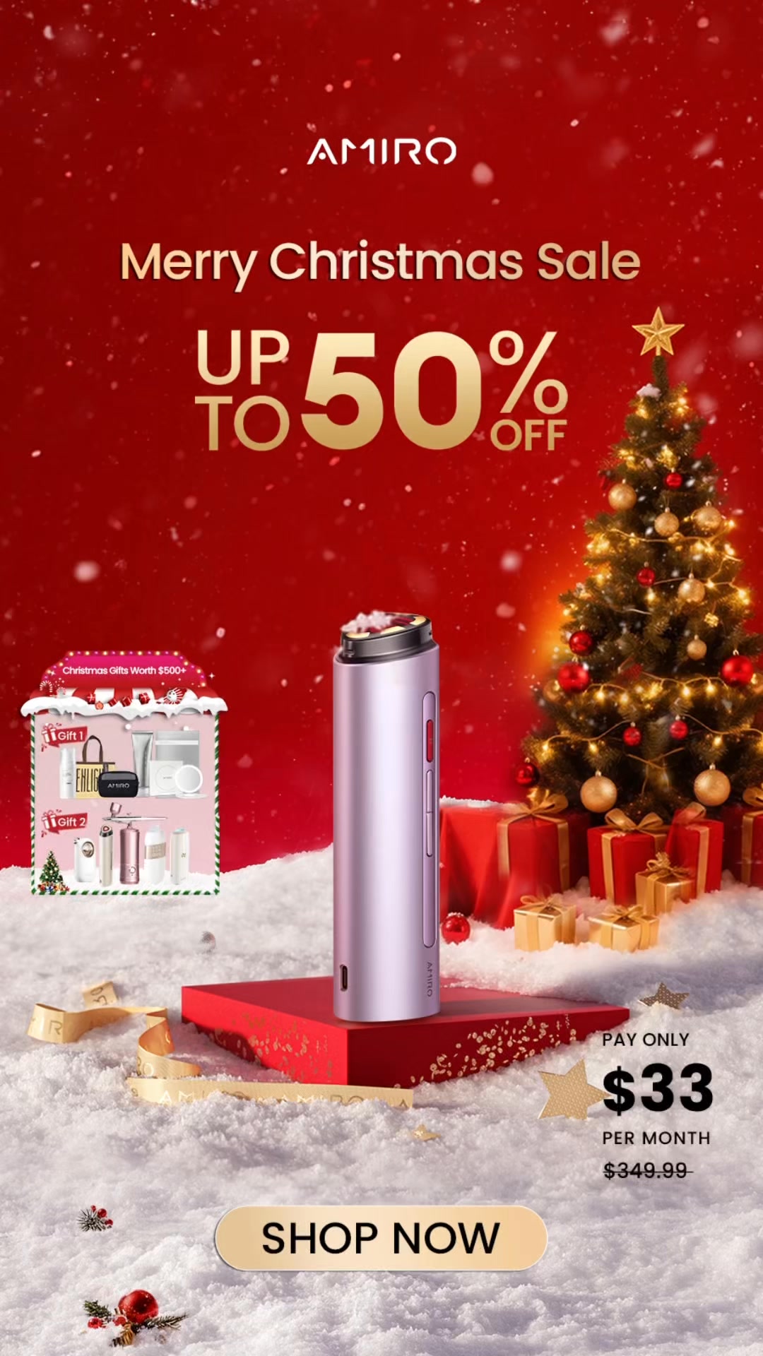 🎄 AMIRO Christmas Sale — Up to 50% OFF, On Now! ✨