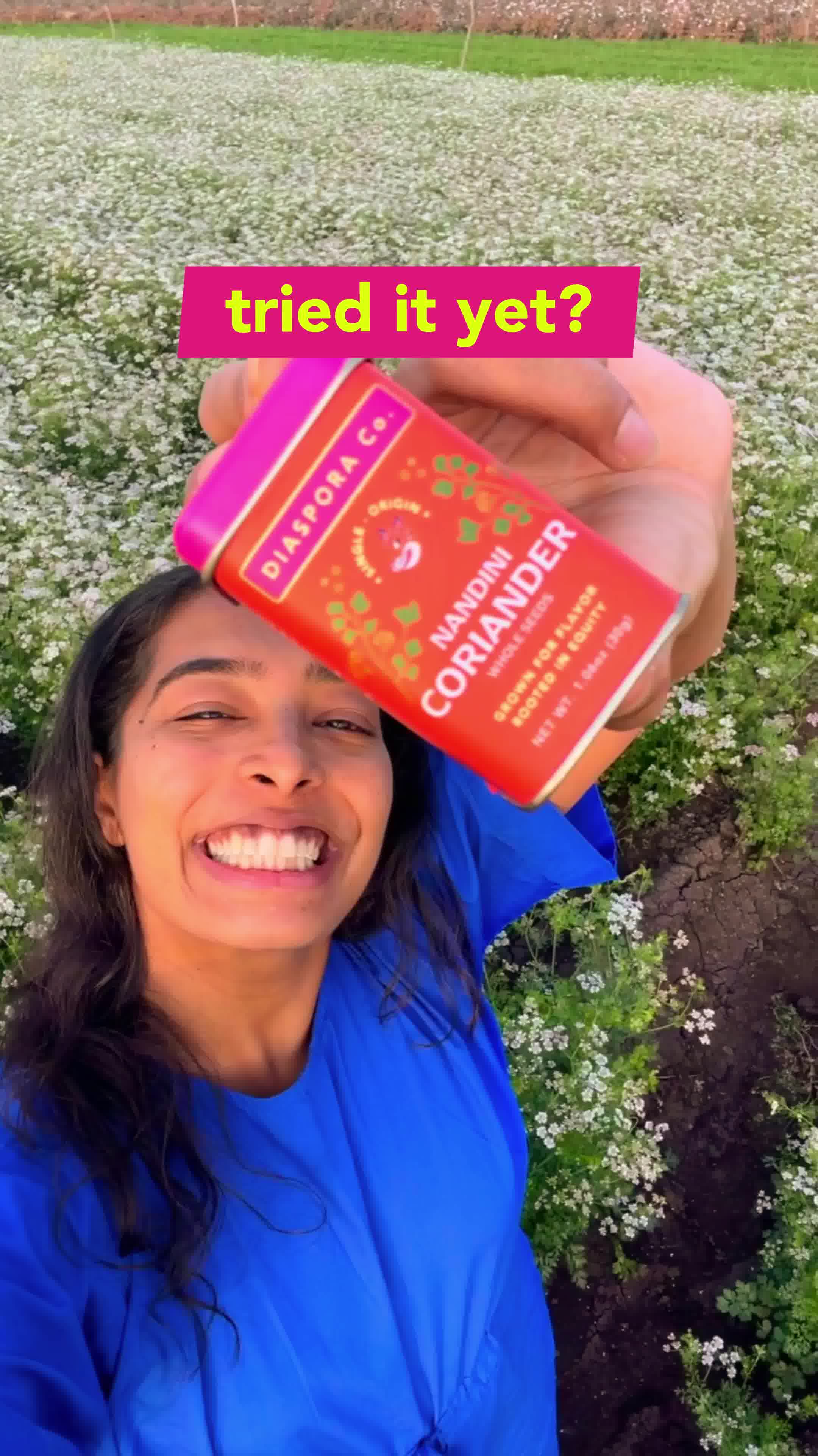 Join the Nandini Coriander cult 💥🍲 and watch your favourite dishes transform! Pairs beautifully with a comforting bowl of dal, beans, chili, and even butter chicken, salad dressings and curries 🤤 Find the spice + our fav recipes on diasporaco.com 🧡