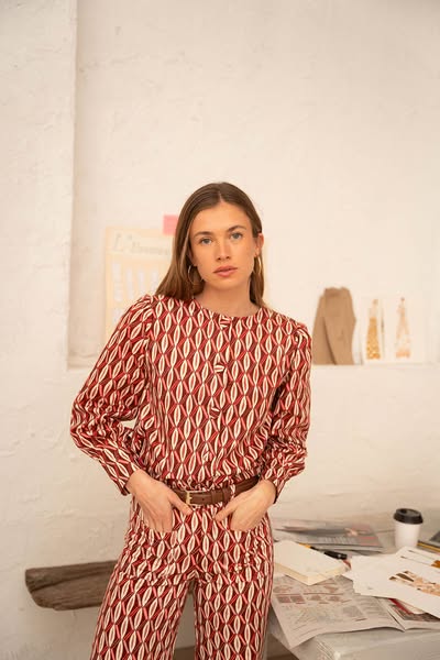 Camisa estampada con botones | Sommet