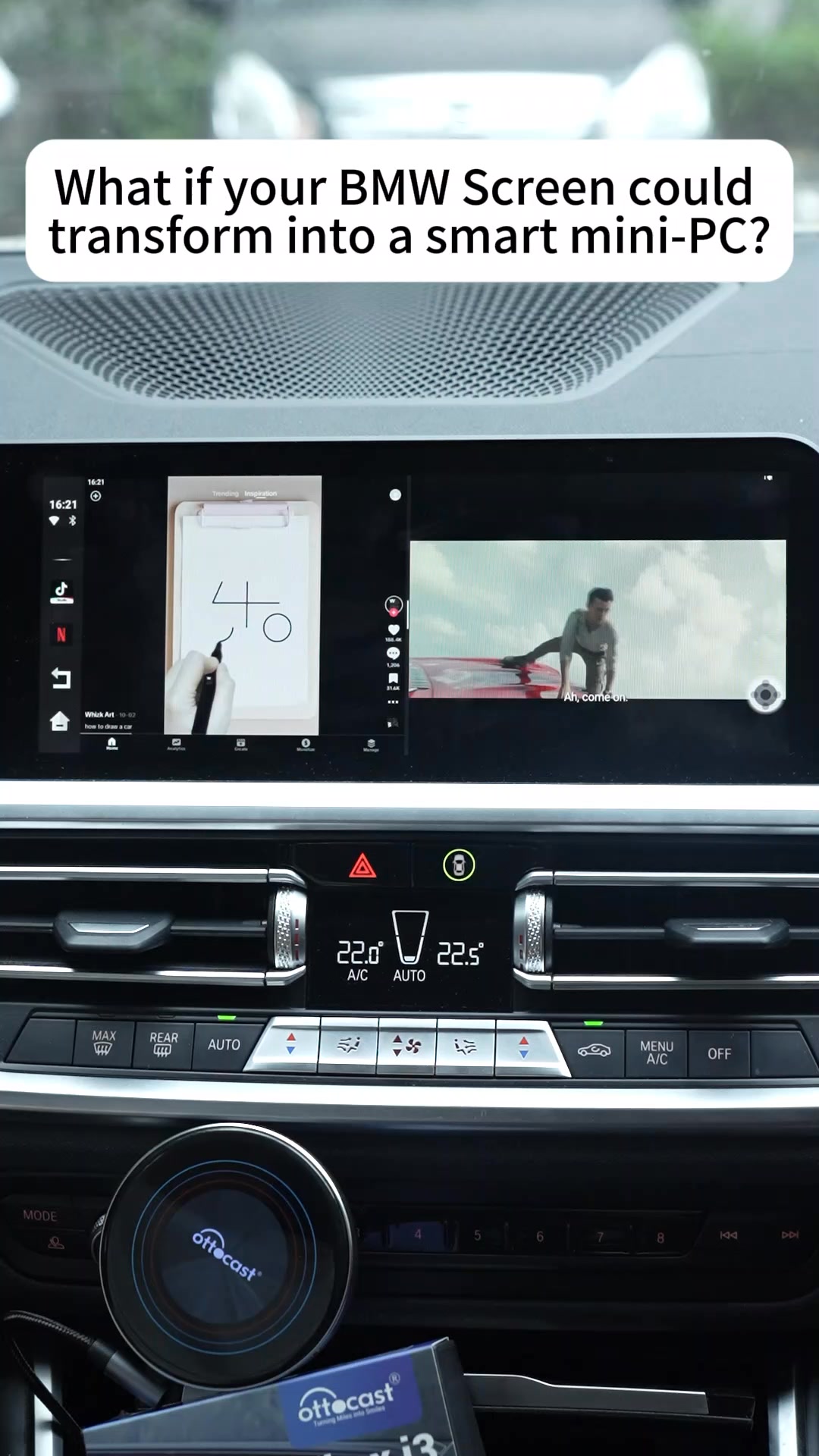 🚗 OTTOAibox I3: A Must-Have for BMW Drivers!
Revolutionize your in-car experience with a device designed specifically for BMWs. Plug and play for an effortless upgrade.

📱 Your Dashboard, Your Apps
Download Google Play apps directly—stream YouTube, Netflix, or dive into games. With Google Chrome at your fingertips, browsing the web on the go has never been easier!

⚡ Fast Connection, Perfect Compatibility
The OTTOAibox I3 delivers a flawless fit for BMW models, combining premium performance with seamless functionality.

🌐 Unleash the Smart PC Experience in Your BMW
Say goodbye to limits—stream, browse, and connect as freely as you do on your smartphone. Elevate every drive with cutting-edge technology.

🚀 Upgrade Today for Fun, Convenience, and Endless Possibilities!