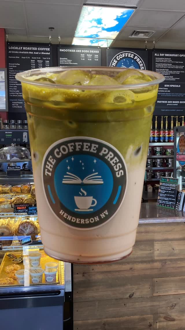 Henderson’s own Espresso Cantina at Paseo Verde Library - Serving Your Favorite Coffee in Green Valley Ranch! A great place to meet, drink & read books!

We offer, locally roasted coffee, handcrafted specialty drinks, including our signature Organic Blue Agave Latte! All drinks are available hot, iced, or blended. Come and check out our range of 55+ Torani syrup flavors & tell us your favorite!

We offer pastries, fresh baked cookies, Italian Sodas, on the go snacks, vegetarian & vegan options, and fresh sandwiches made to order.

Thank you for supporting local small business. Serving Great Coffee for over 10 years!
The Coffee Press, at the Paseo Verde Library, is a hidden sanctuary for book lovers and coffee enthusiasts alike.
Imagine savoring your favorite brew while engrossed in a captivating novel or engaging in thought-provoking discussions about literary classics.
We invite guests to immerse themselves in the rich aroma of freshly brewed coffee and the magic of literature.

www.TheCoffeePressNV.com

#TheCoffeePressNV #HendersonCoffee #LasVegasCoffee #PaseoVerdeLibrary #HendersonLibraries #GreenValleyRanch