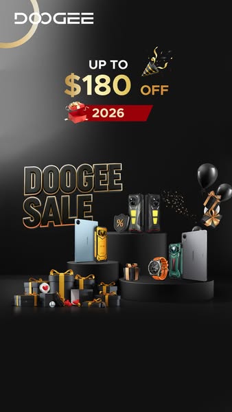Up to $180 OFF DOOGEE Smartphones & Tablets