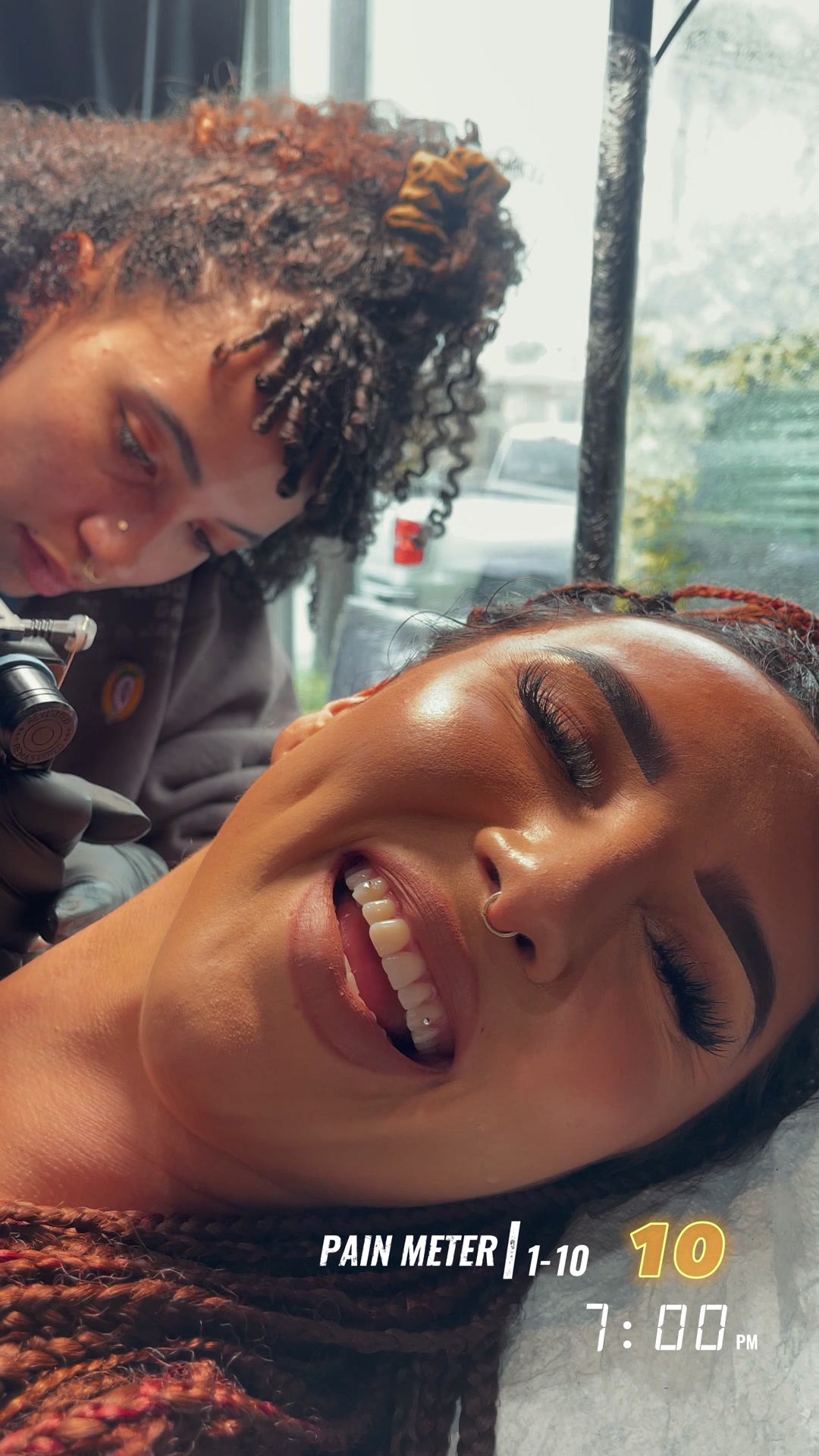 Tattoo Session With & Without Painless Tattoo