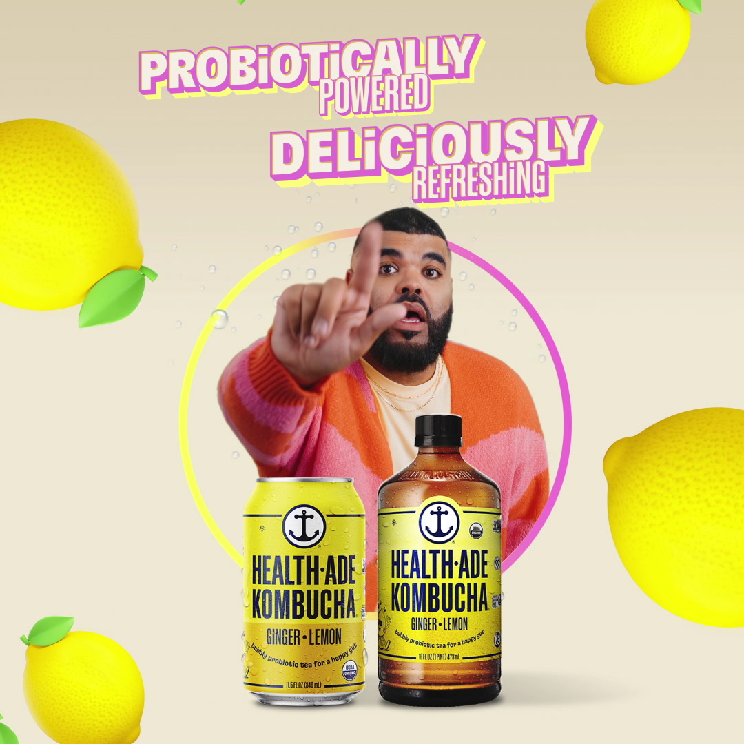 Your new probiotic punch: Ginger Lemon.