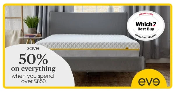50% off everything when you spend £850+