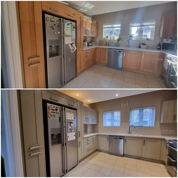 Spray them, don't replace them!

We believe the kitchen is the heart of every home. Is your kitchen reflecting that over to your friends and family?

Using spraying technology with a huge range of colours, updating your kitchen to match your taste has never been easier.

Please get in contact if you would like more information.