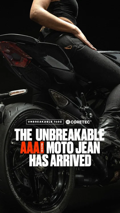 The Unbreakable Coretec CE AAA rated moto jean has arrived. From the pioneering spirit that created the first ever single layer riding denim, comes the latest innovation in riding denim. 

The first of a kind material, CE AAA rated, single layer jean is constructed using triple composite fabric technology matched with a high style design aesthetic for safer riding. 

Link in bio. 

#sa1ntunbreakable 
#unbreakablecoretec
#motojeans