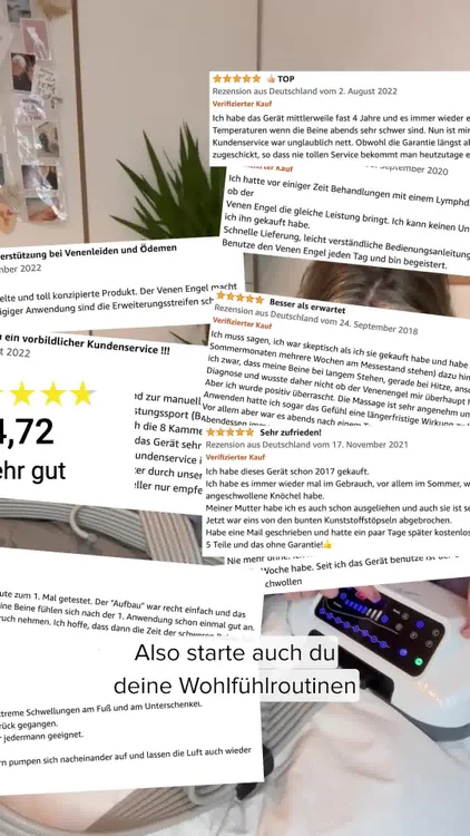 Hilft gegen schwere und müde Beine!