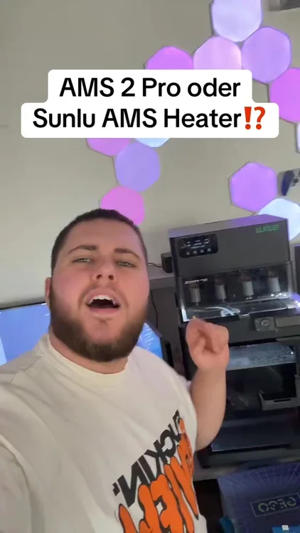 ⚡ SUNLU AMS Heater – Trocknen & Drucken gleichzeitig
🔥 In nur 20 Minuten auf 70 °C – perfekt für feuchtigkeitsempfindliche Filamente.
📦 Kein Vor‑Trocknen mehr nötig: Spare Zeit und starte sofort den Druck.
🛠️ Ideal für Multi‑Material‑Projekte & lange Druckjobs — zuverlässig, sauber, effizient.