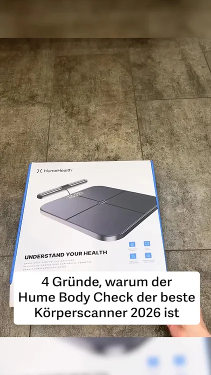 Über 45 Körperwerte. Bis zu 98 % DEXA-Genauigkeit. Alles in 30 Sekunden.